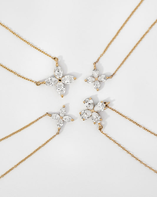 Diamond Flower Pendant Collection