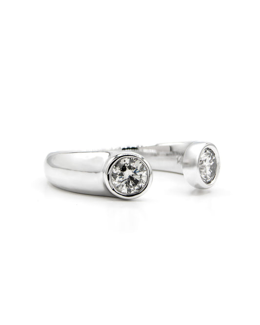 Moonrock Large 2-Stone Diamond Ring