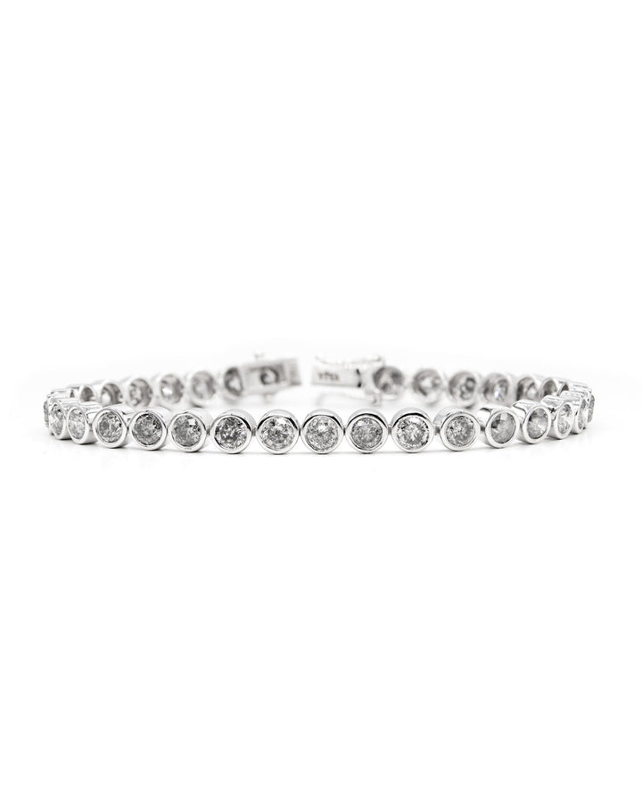 "Moonrock" Grey Diamond Bezel Bracelet