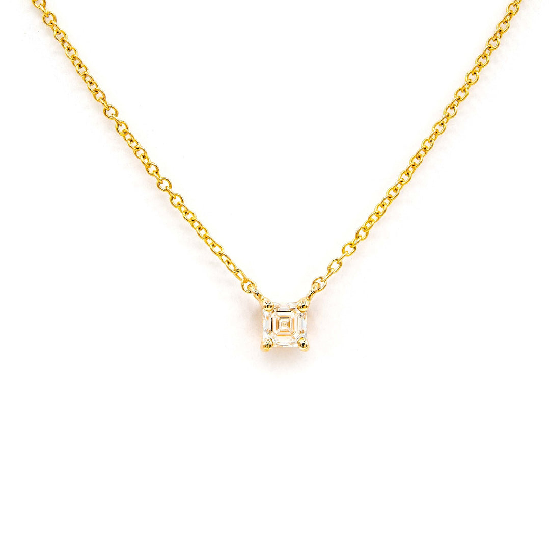 Asscher Pendant - Four Prong