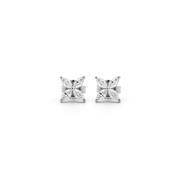 Marquise Flower Studs - Tiny