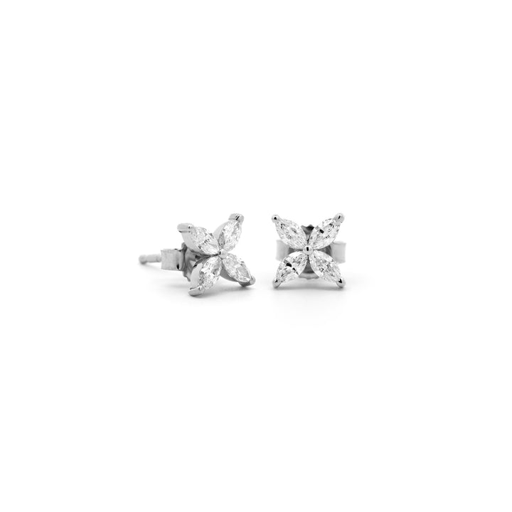 Marquise Flower Studs - Tiny