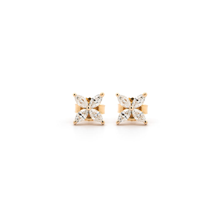 Marquise Flower Studs - Tiny