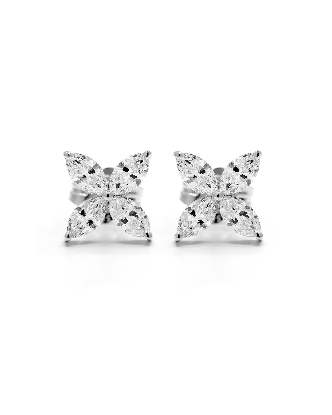 Marquise Flower Studs