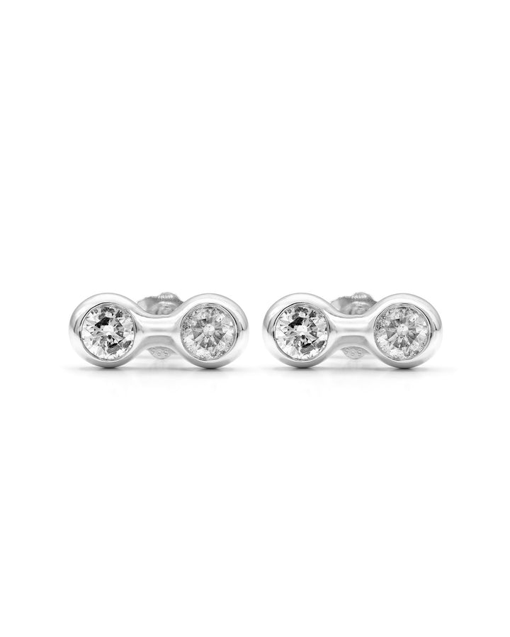 "Moonrock" 2-Stone Stud Earrings