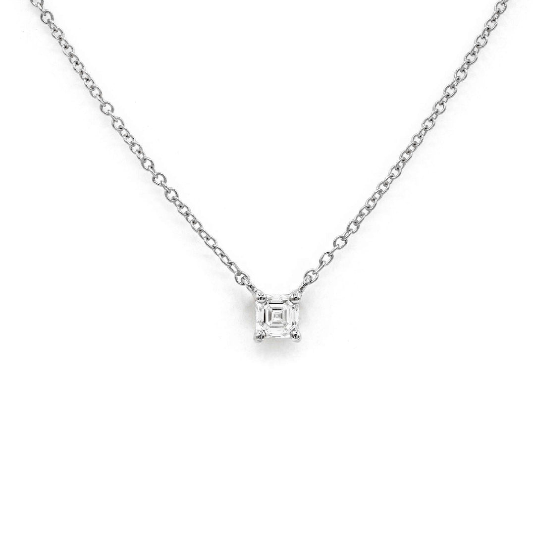 Asscher Pendant - Four Prong